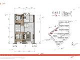 金地江山風華_2室1厅1卫 建面85平米