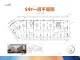 鸿坤理想澜湾_s4#一层平面 建面65平米