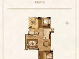 世茂国风龍院河鸣_2室2厅1卫 建面76平米
