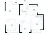 恒大翡翠华庭_3室2厅1卫 建面90平米