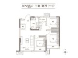 和达幸福城_3室2厅1卫 建面88平米