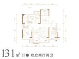 保利和唐悦色_4室2厅2卫 建面131平米