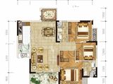 紫气东来华园_3室2厅2卫 建面110平米