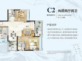 惠阳振业城_2室2厅2卫 建面102平米