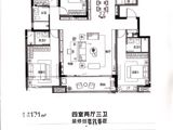 国贸珑上_4室2厅3卫 建面171平米