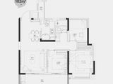 旭辉天阜越江来_3室2厅1卫 建面102平米