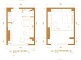 青特汇豪观邸领寓_1室1厅1卫 建面45平米