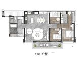 中海麓府_3室2厅2卫 建面120平米