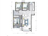 龙湖九里熙上_3室2厅1卫 建面111平米