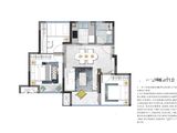 中南君启_3室2厅2卫 建面75平米