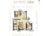 融悦府_3室2厅2卫 建面108平米